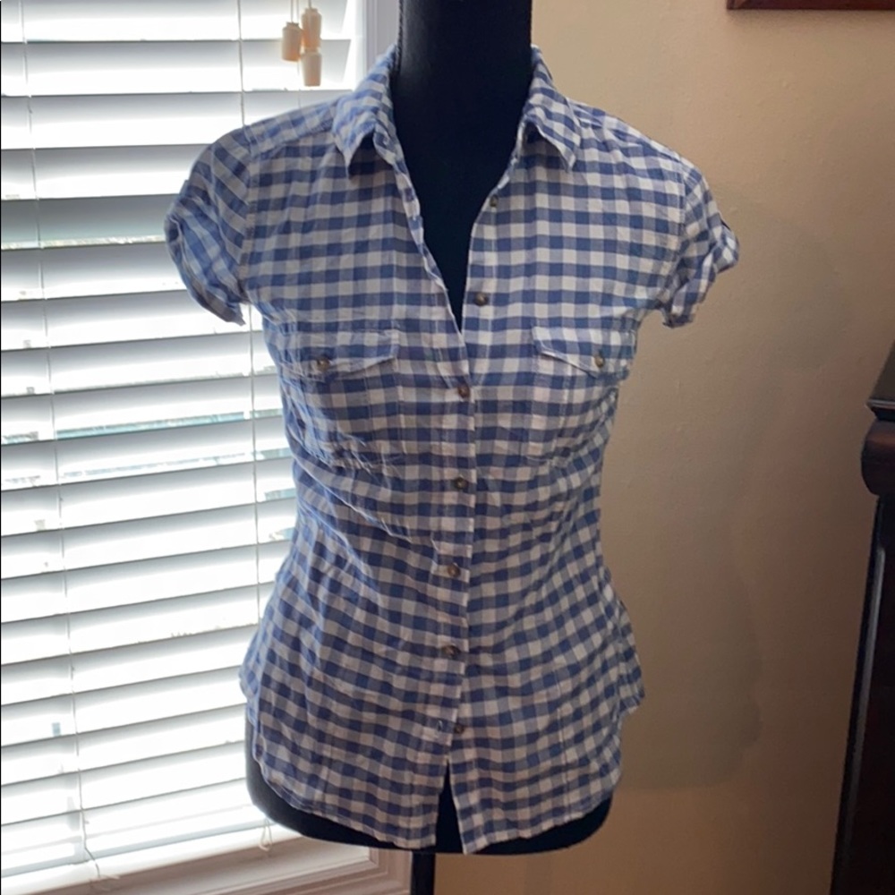 lOGG button up Blue shirt.